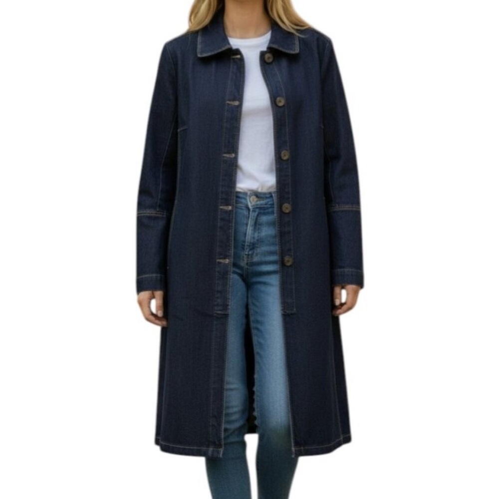 Gap vintage Y2K Denim Duster trench coat size XS